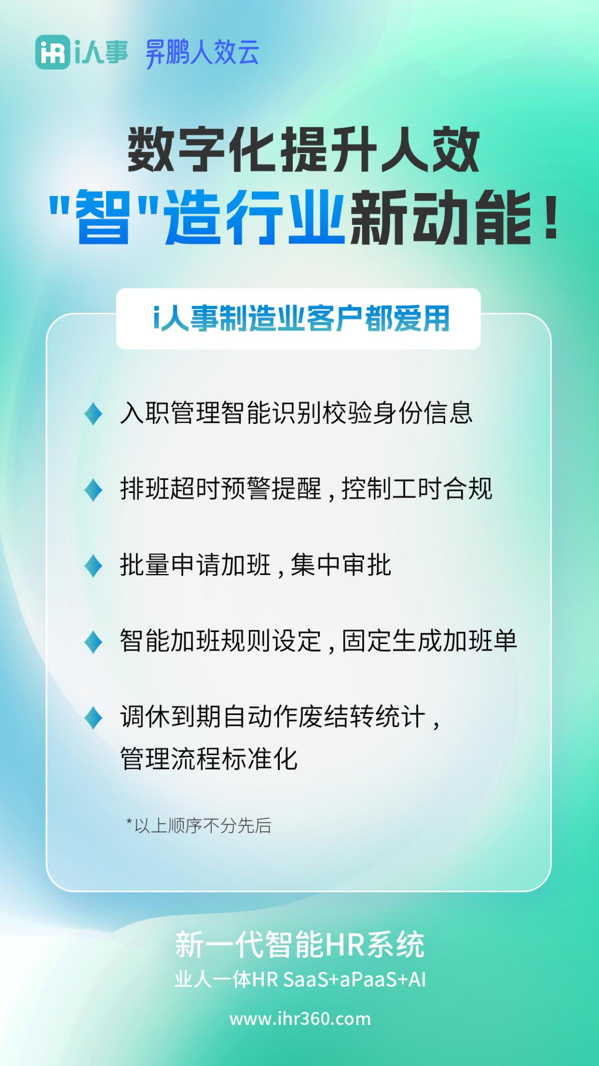 強勢安利 | i人事高校人力資源系統5大常用高效功能，助力制造業騰飛！